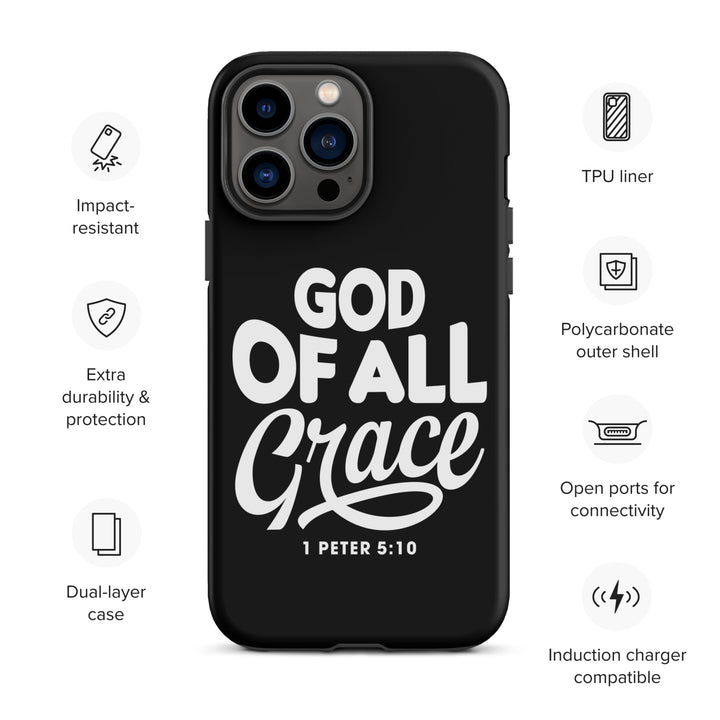 Christian Phone Case God of All Grace Black for iPhone® iPhone® Phone Cases   