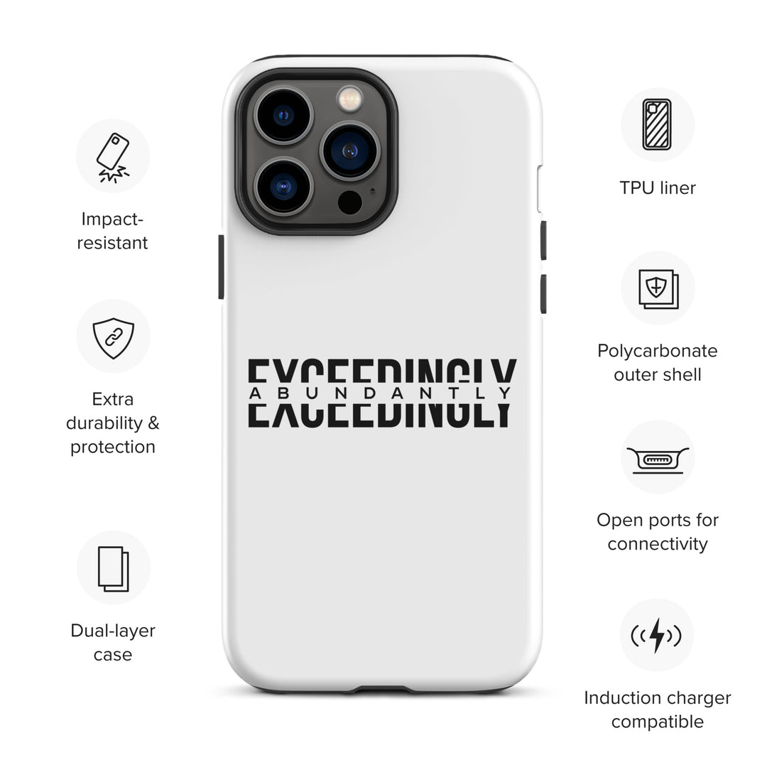 Christian Phone Case Exceedingly Abundantly White for iPhone® iPhone® Phone Cases   