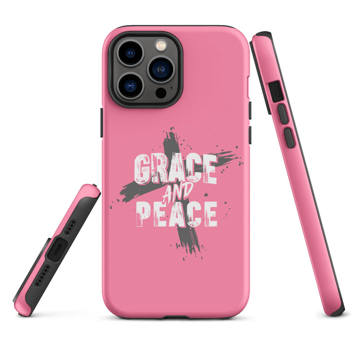 Christian Phone Case Grace and Peace Cross Pink for iPhone® iPhone® Phone Cases   