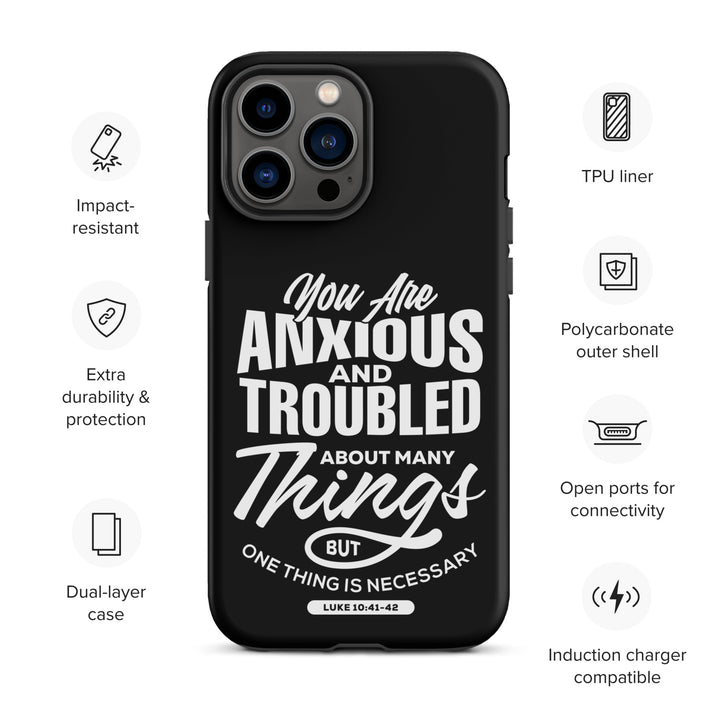 Christian Phone Case Anxious And Troubled Black for iPhone® iPhone® Phone Cases   