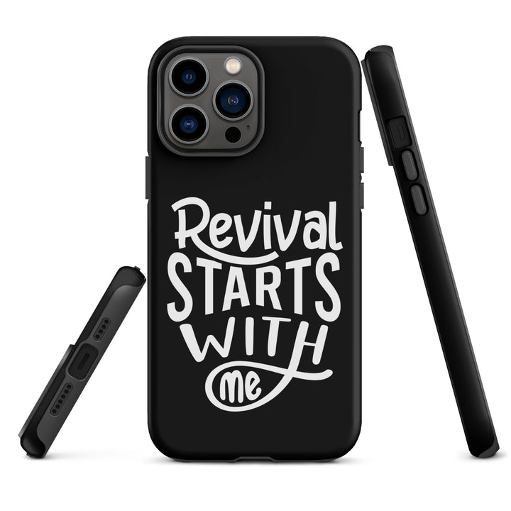 Christian Phone Case Revival Starts With Me Black for iPhone® iPhone® Phone Cases   