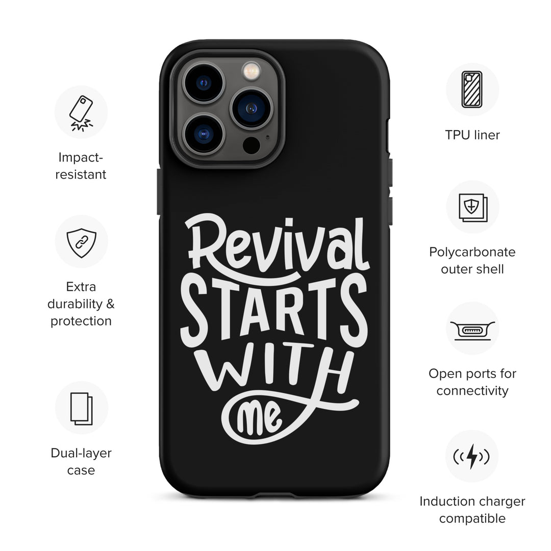 Christian Phone Case Revival Starts With Me Black for iPhone® iPhone® Phone Cases   