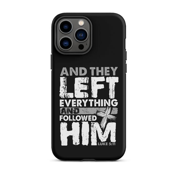 Christian Phone Case Left Everything Cross Black for iPhone® iPhone® Phone Cases Matte iPhone 13 Pro Max 