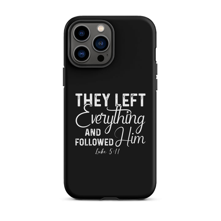 Christian Phone Case Left Everything Black for iPhone® iPhone® Phone Cases Matte iPhone 13 Pro Max 