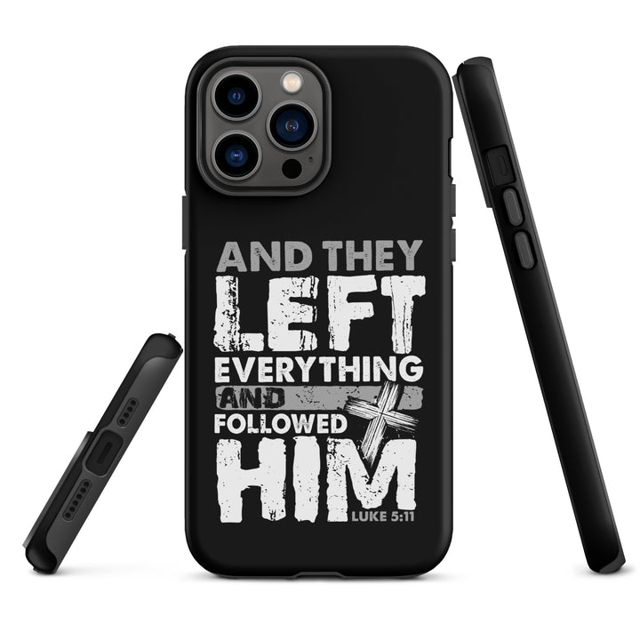 Christian Phone Case Left Everything Cross Black for iPhone® iPhone® Phone Cases   