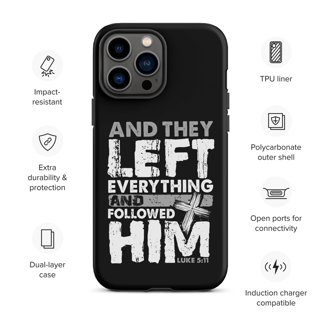 Christian Phone Case Left Everything Cross Black for iPhone® iPhone® Phone Cases   