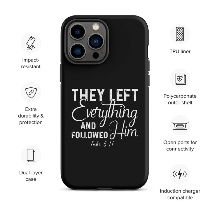 Christian Phone Case Left Everything Black for iPhone® iPhone® Phone Cases   