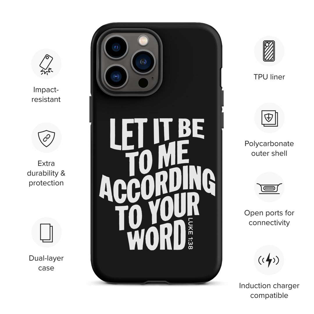 Christian Phone Case According To Your Word Black for iPhone® iPhone® Phone Cases   