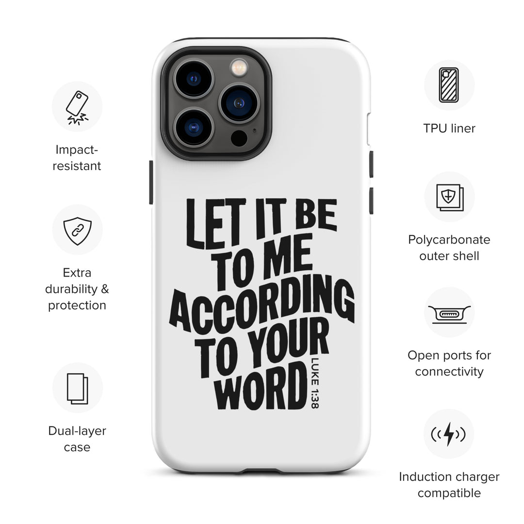 Christian Phone Case According To Your Word White for iPhone® iPhone® Phone Cases   