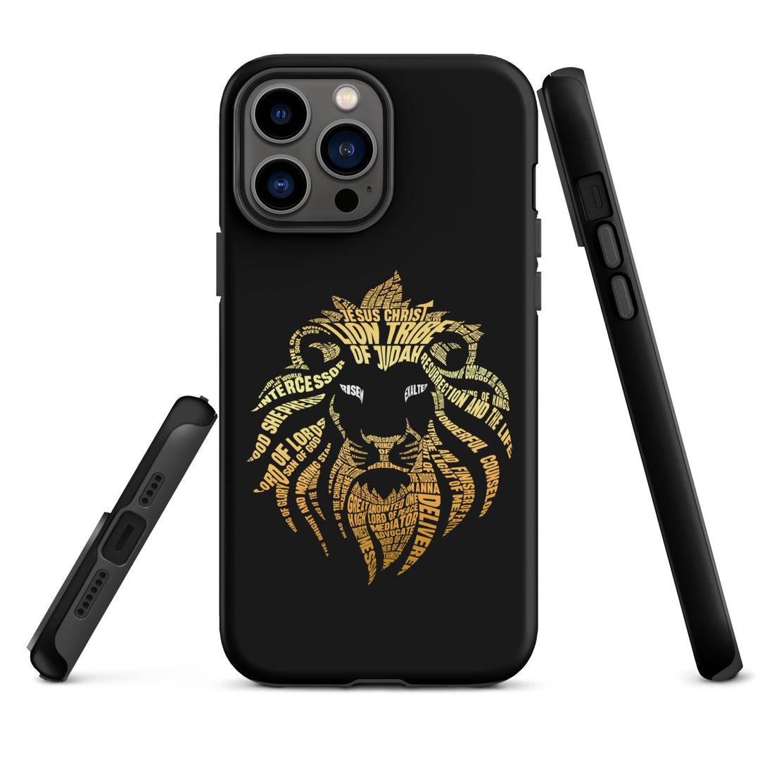 Christian Phone Case Lion Word Cloud Black for iPhone® iPhone® Phone Cases   