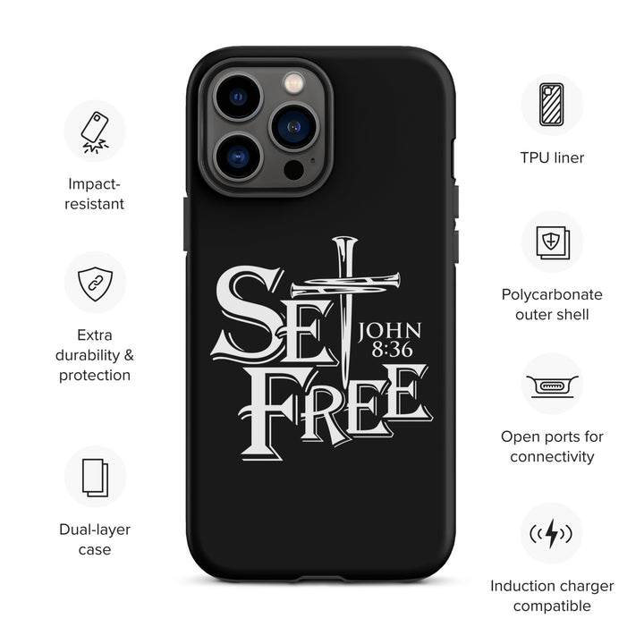 Christian Phone Case Set Free Black for iPhone® iPhone® Phone Cases   