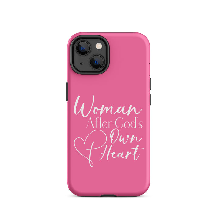 Christian Phone Case Woman After God's Heart Pink for iPhone® iPhone® Phone Cases Matte iPhone 14 