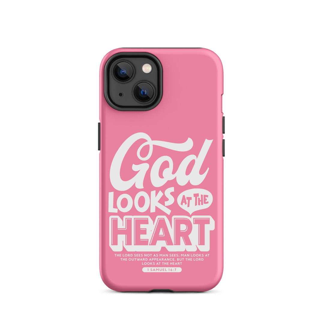 Christian Phone Case God Looks At Heart for iPhone® iPhone® Phone Cases Matte iPhone 14 