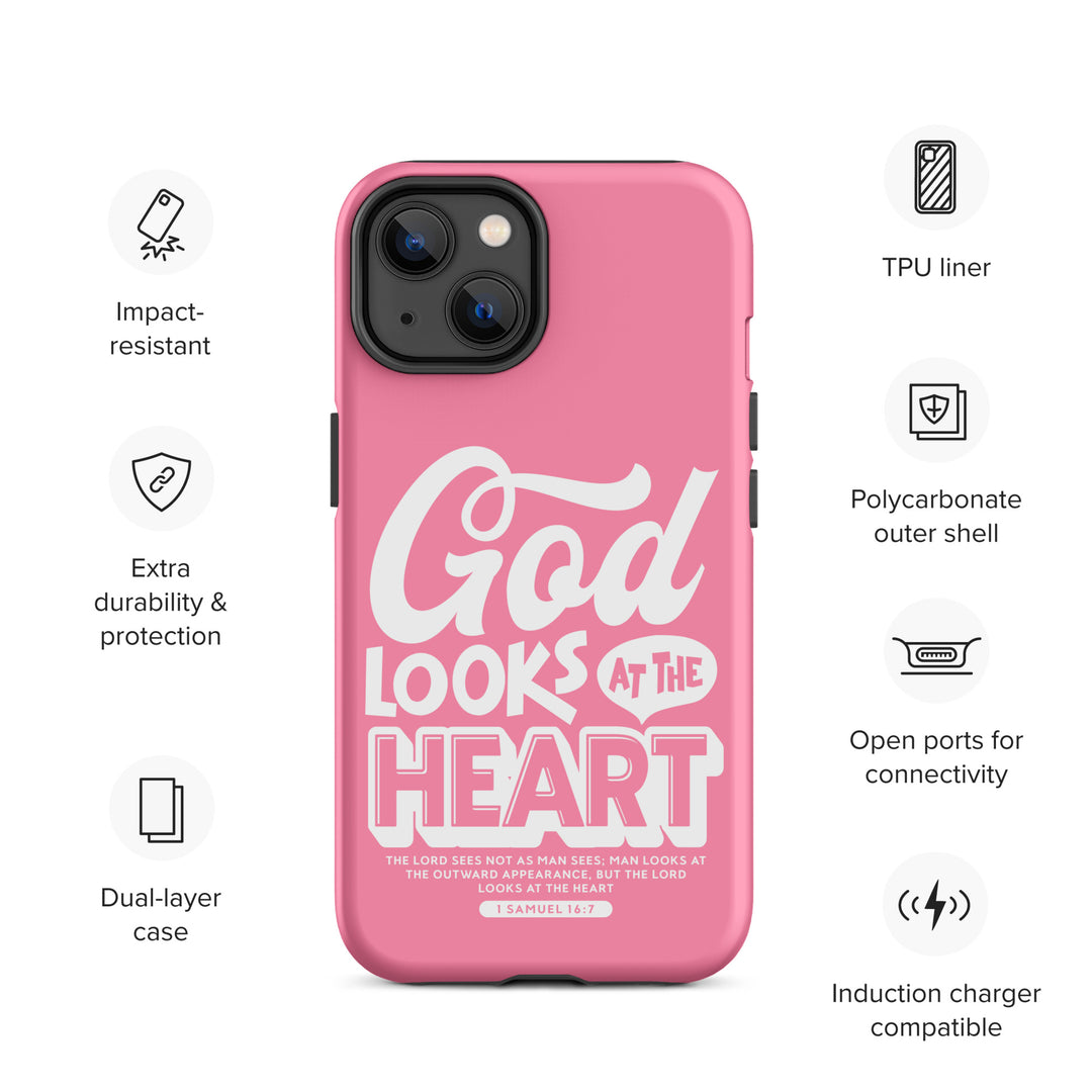 Christian Phone Case God Looks At Heart for iPhone® iPhone® Phone Cases   