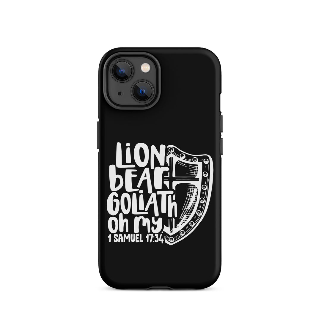 Christian Phone Case Lion Bear Goliath Oh My for iPhone® iPhone® Phone Cases Matte iPhone 14 