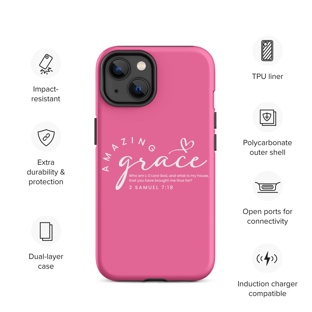 Christian Phone Case Amazing Grace Pink for iPhone® iPhone® Phone Cases   