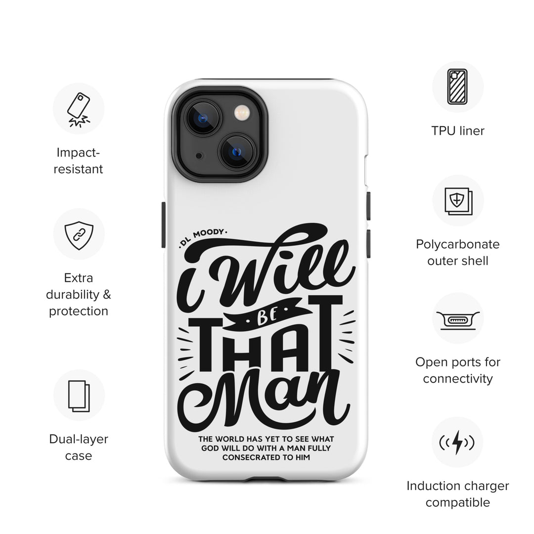 Christian Phone Case I Will Be That Man White for iPhone® iPhone® Phone Cases   