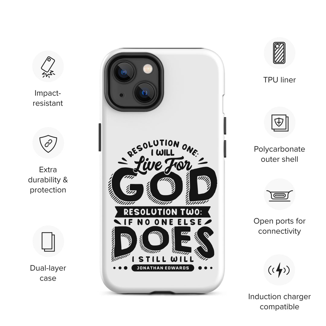 Christian Phone Case Live For God White for iPhone® iPhone® Phone Cases   