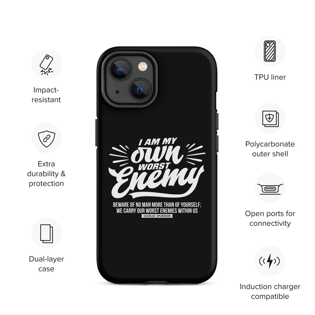 Christian Phone Case Worst Enemy Black for iPhone® iPhone® Phone Cases   