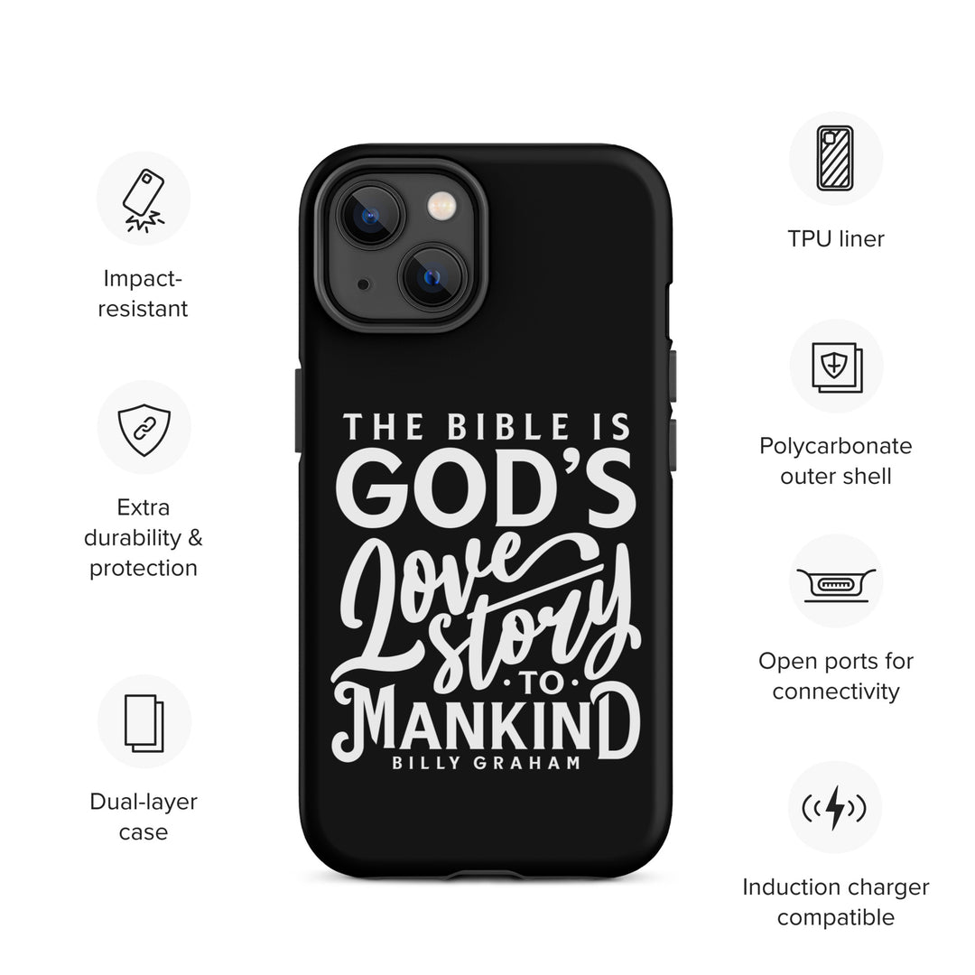 Christian Phone Case God's Love Story Black for iPhone® iPhone® Phone Cases   