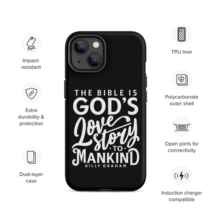 Christian Phone Case God's Love Story Black for iPhone® iPhone® Phone Cases   