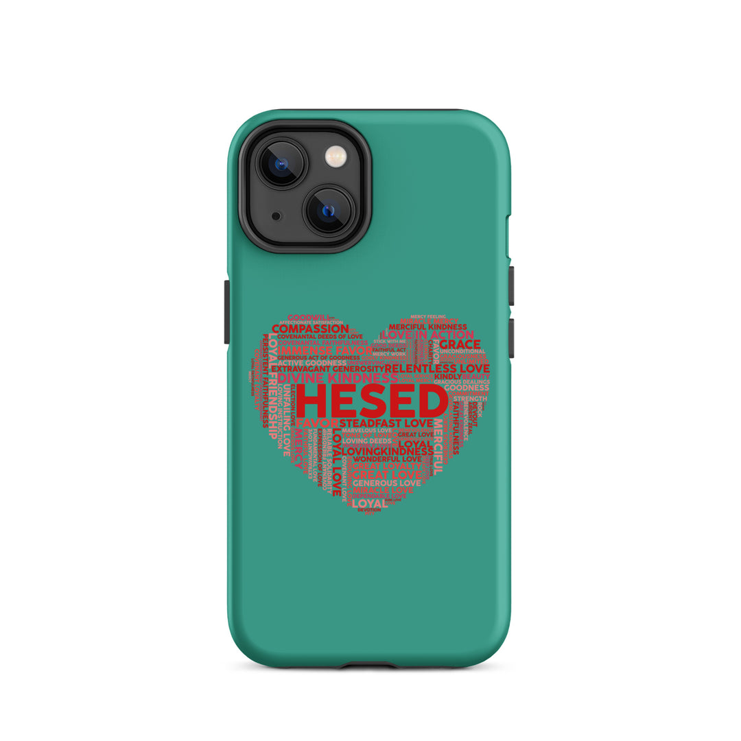 Christian Phone Case Hesed Heart Teal for iPhone® iPhone® Phone Cases Matte iPhone 14 