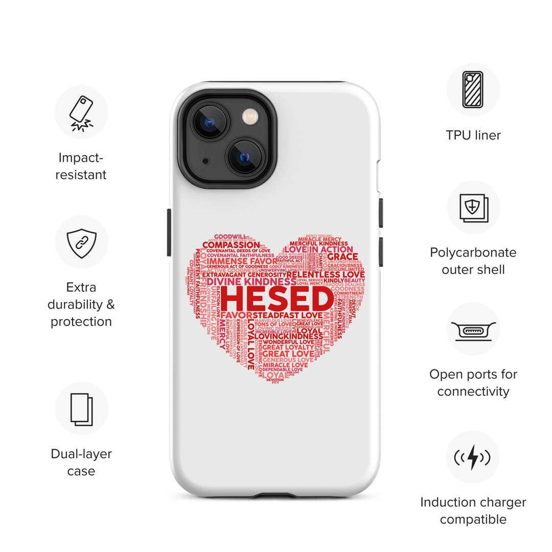 Christian Phone Case Hesed Heart White for iPhone® iPhone® Phone Cases   