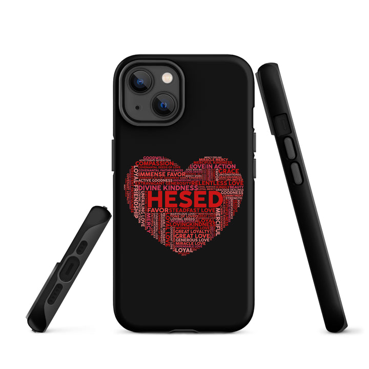 Christian Phone Case Hesed Heart Black for iPhone® iPhone® Phone Cases   