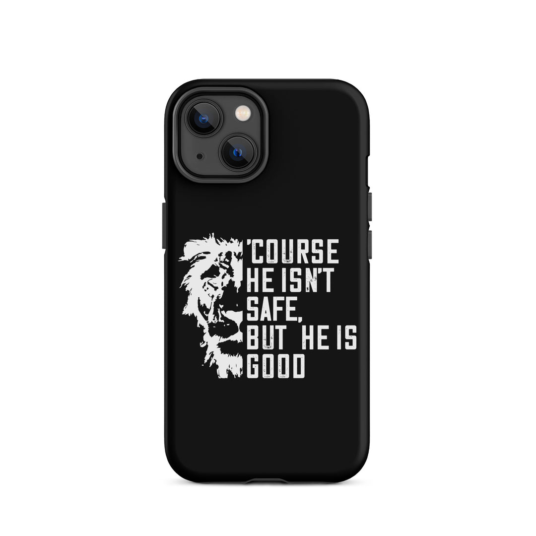 Christian Phone Case for iPhone® 'Course He Isn't Safe Black iPhone® Phone Cases Matte iPhone 14 