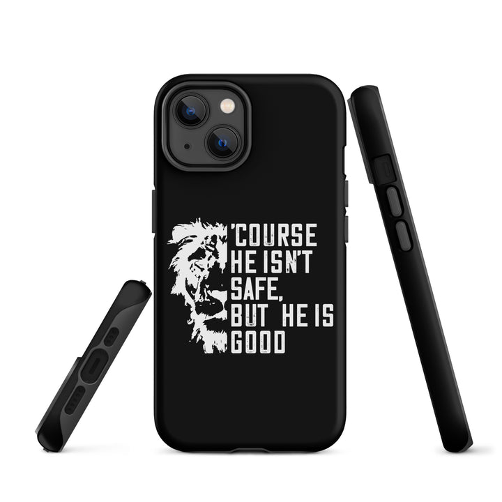 Christian Phone Case for iPhone® 'Course He Isn't Safe Black iPhone® Phone Cases   