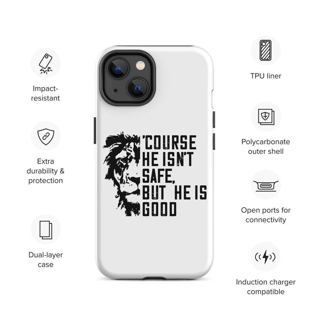 Christian Phone Case 'Course He Isn't Safe White for iPhone® iPhone® Phone Cases   