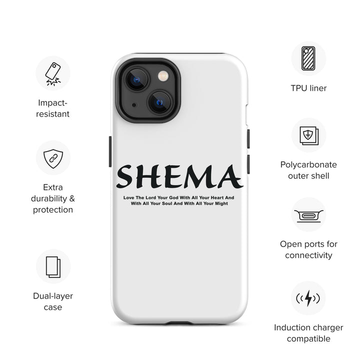 Christian Phone Case Shema Love The Lord White for iPhone® iPhone® Phone Cases   