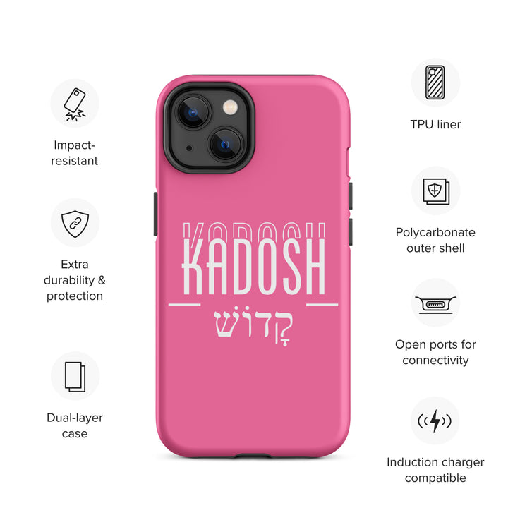 Christian Phone Case Kadosh Hebrew Pink for iPhone® iPhone® Phone Cases   