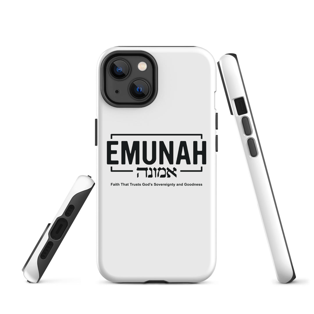 Christian Phone Case Emunah Faith That Trusts White for iPhone® iPhone® Phone Cases   