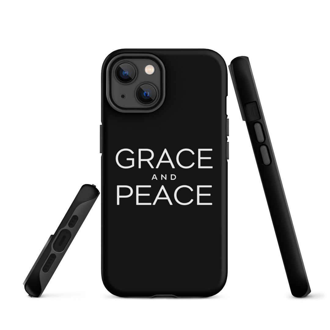 Christian Phone Case Grace and Peace Black for iPhone® iPhone® Phone Cases   