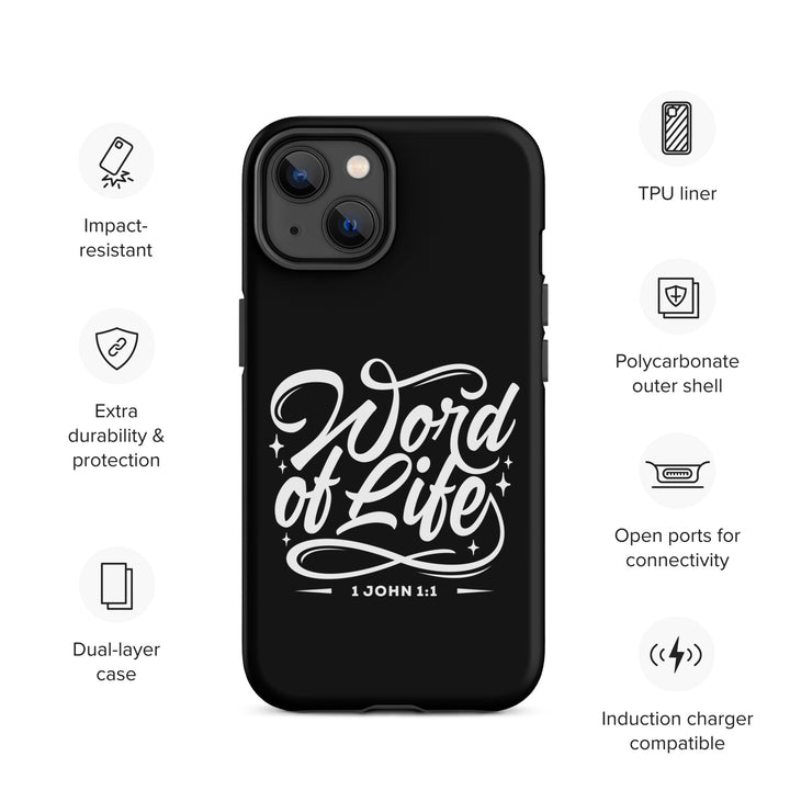 Christian Phone Case Word of Life Black for iPhone® iPhone® Phone Cases   