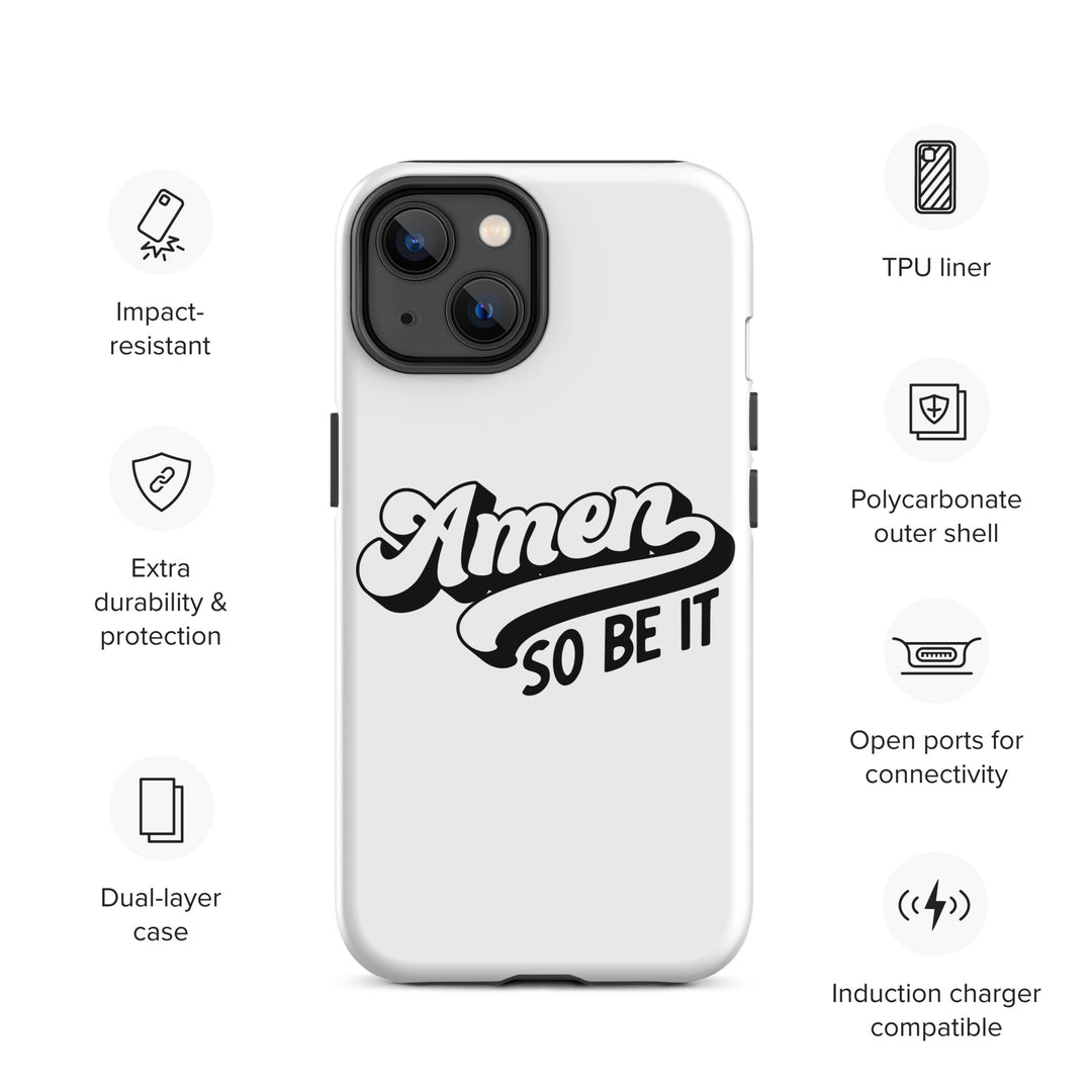 Christian Phone Case Amen So Be It White for iPhone® iPhone® Phone Cases   