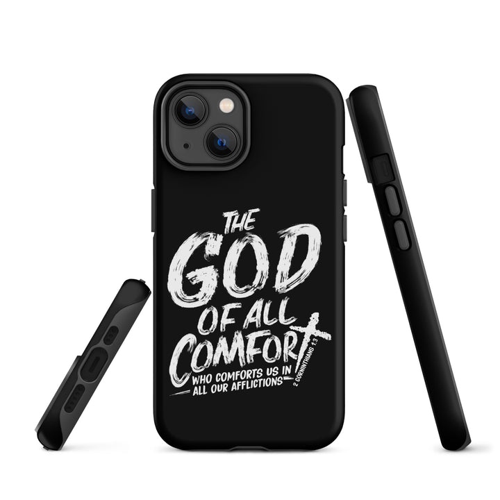 Christian Phone Case God of All Comfort Black for iPhone® iPhone® Phone Cases   