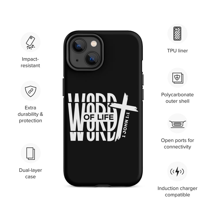 Christian Phone Case Word of Life Black for iPhone® iPhone® Phone Cases   