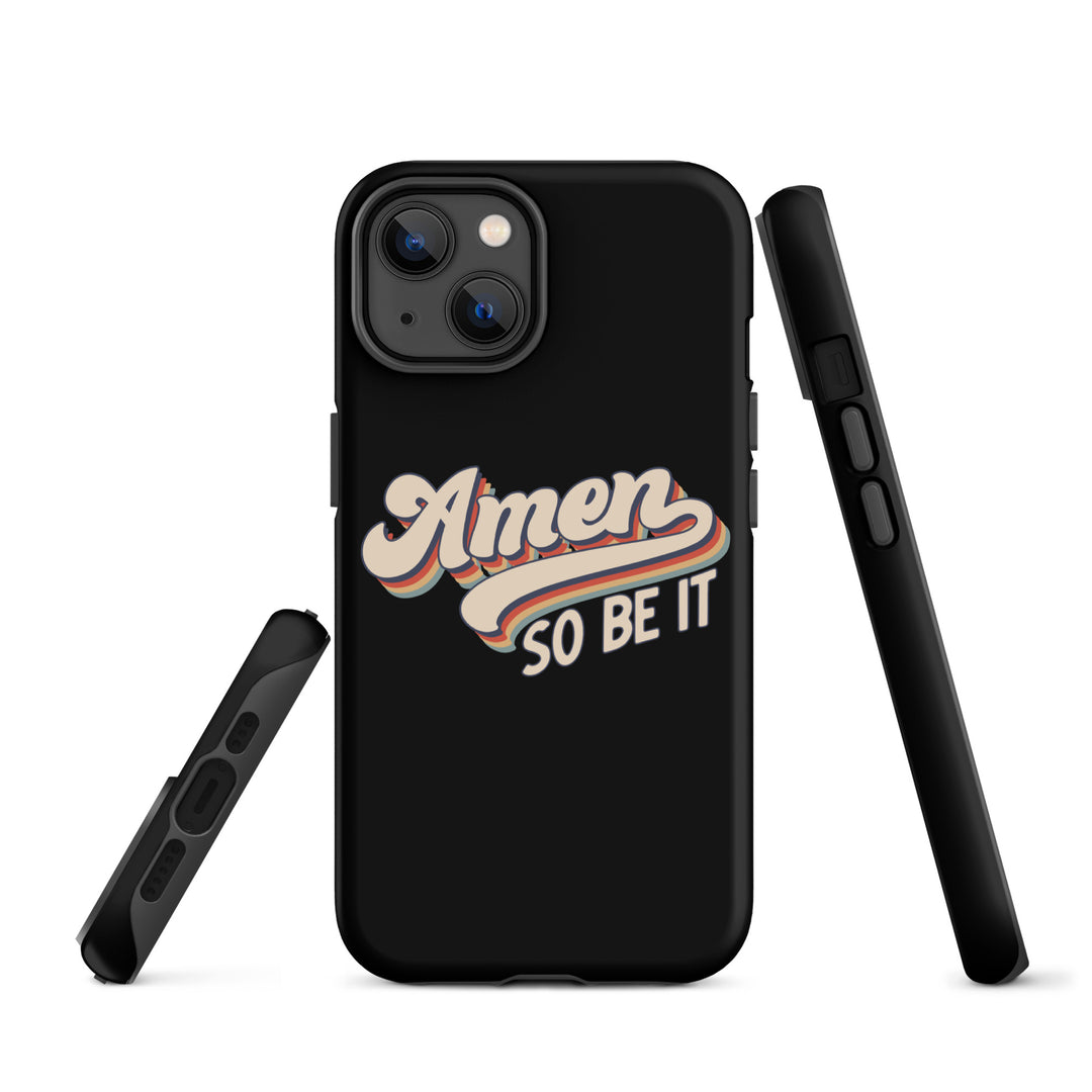 Christian Phone Case Amen So Be It Black for iPhone® iPhone® Phone Cases   