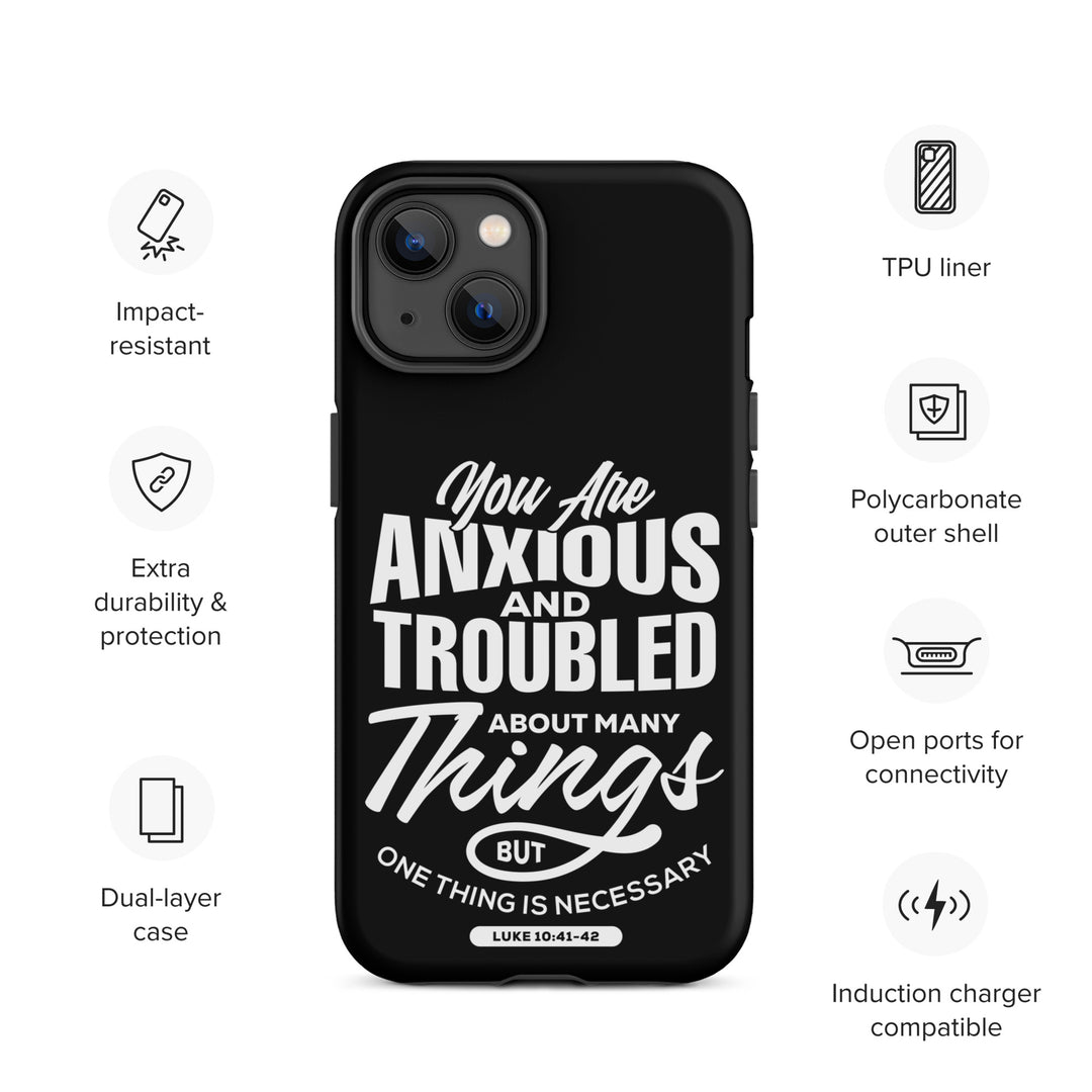 Christian Phone Case Anxious And Troubled Black for iPhone® iPhone® Phone Cases   