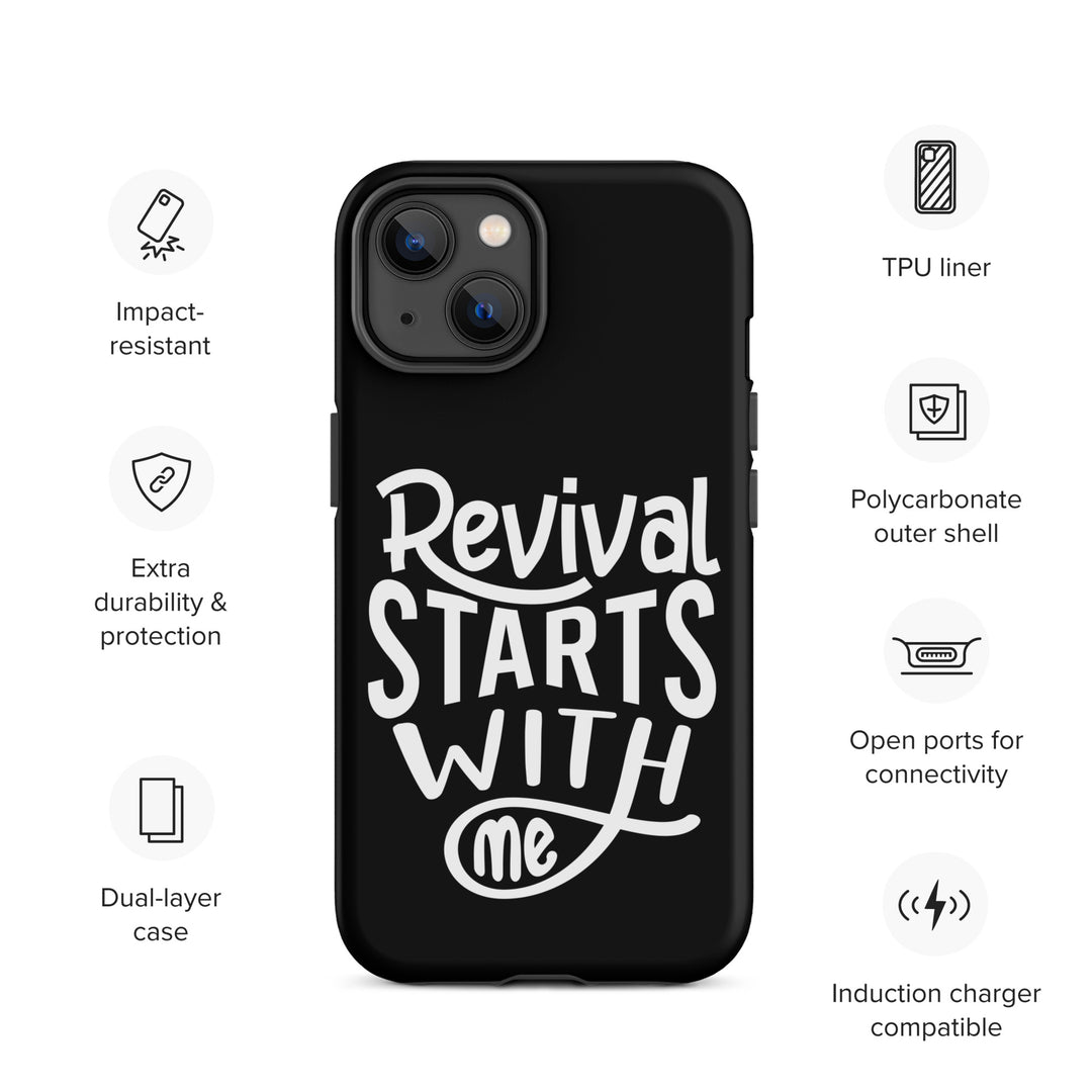 Christian Phone Case Revival Starts With Me Black for iPhone® iPhone® Phone Cases   