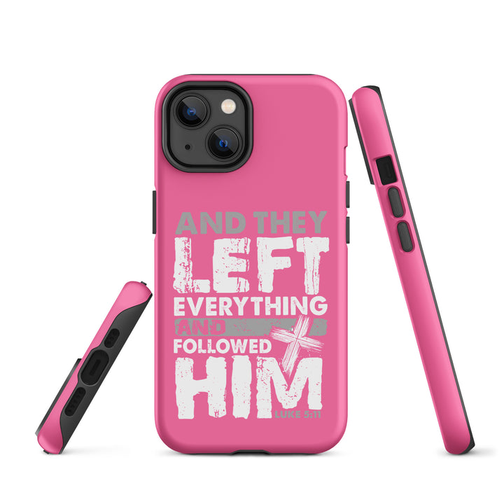 Christian Phone Case Left Everything Cross Pink for iPhone® iPhone® Phone Cases   