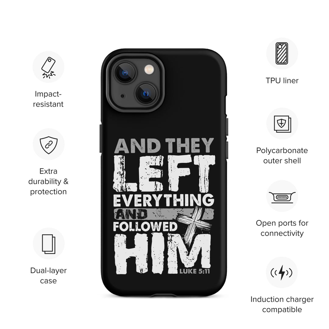 Christian Phone Case Left Everything Cross Black for iPhone® iPhone® Phone Cases   