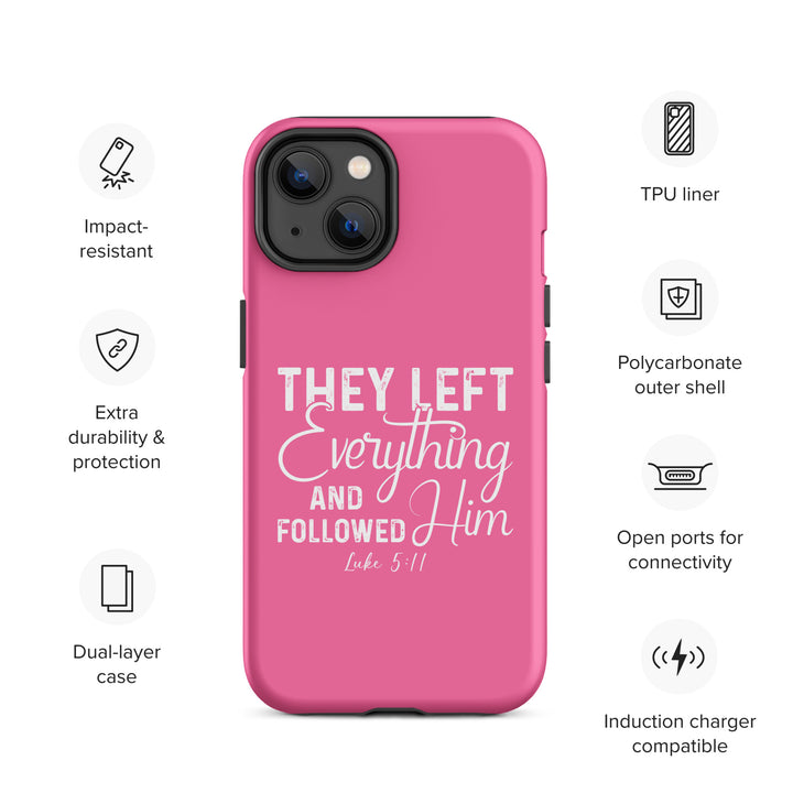 Christian Phone Case Left Everything Pink for iPhone® iPhone® Phone Cases   