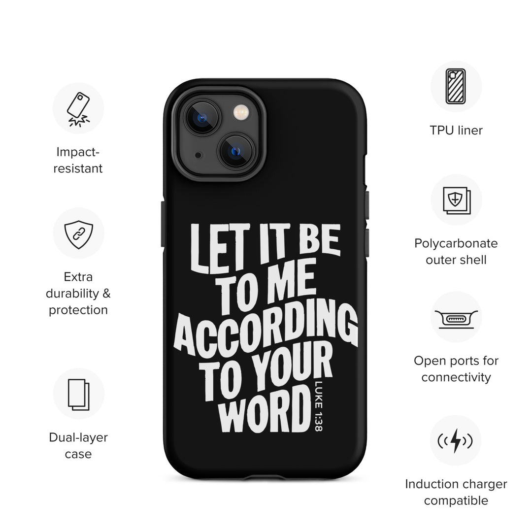 Christian Phone Case According To Your Word Black for iPhone® iPhone® Phone Cases   