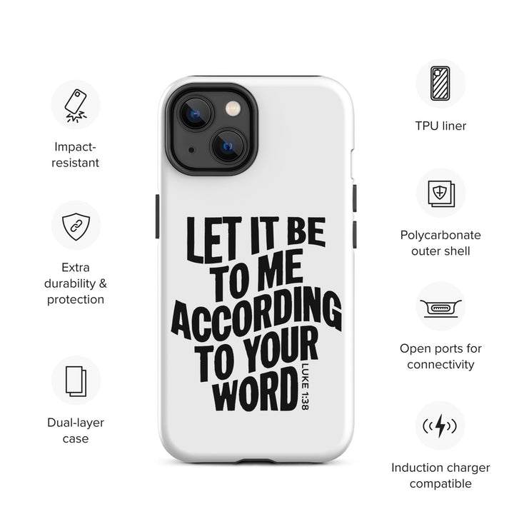 Christian Phone Case According To Your Word White for iPhone® iPhone® Phone Cases   