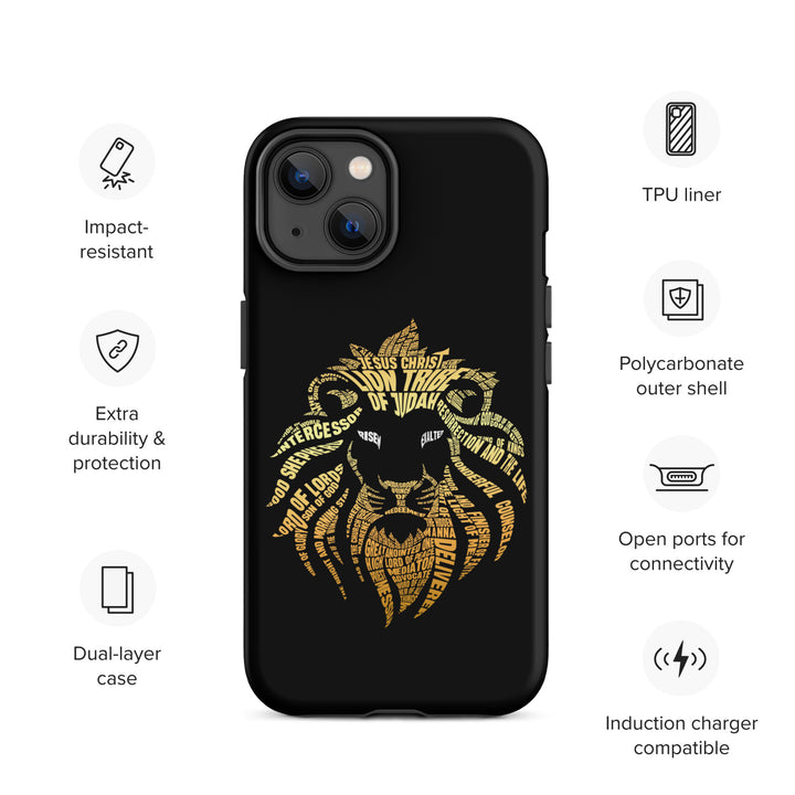 Christian Phone Case Lion Word Cloud Black for iPhone® iPhone® Phone Cases   