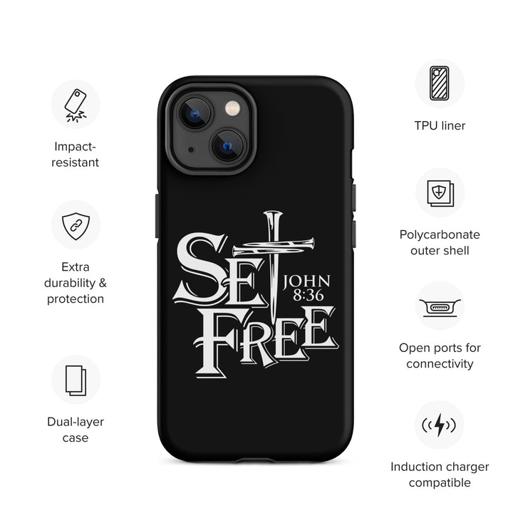 Christian Phone Case Set Free Black for iPhone® iPhone® Phone Cases   