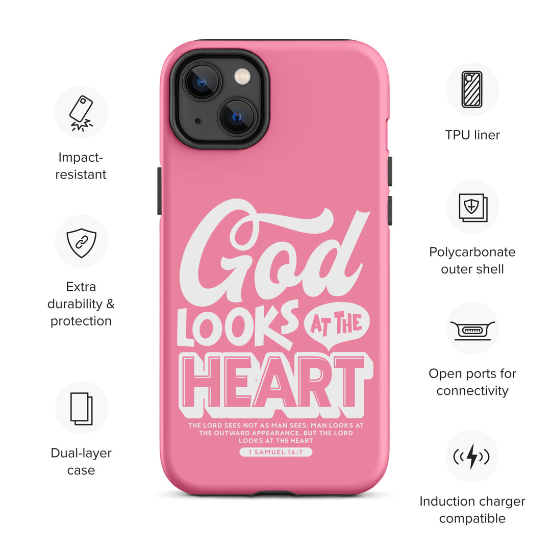 Christian Phone Case God Looks At Heart for iPhone® iPhone® Phone Cases   